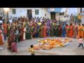celebrating bathukamma festival at kukatpally hyderabad andhrapradesh
