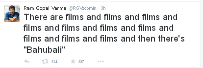 RGV tweets on Baahubali, SS Rajamouli, Baahubali Movie