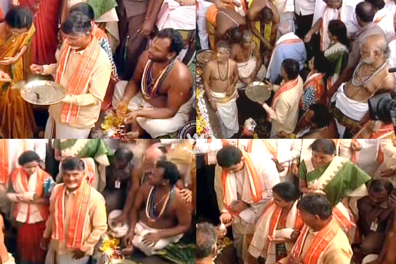 Naidu performs Bhoomi Puja in AP