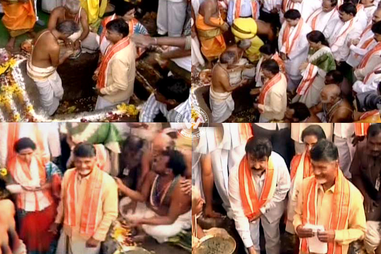 Naidu performs Bhoomi Puja in AP