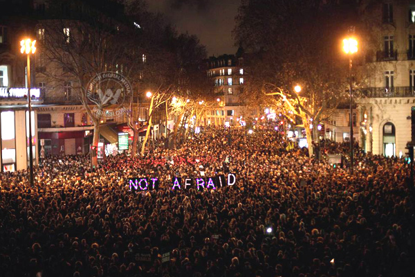 Not afraid, #parisattacks