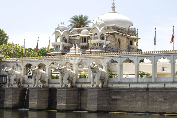 Jag Mandir Carved Statues of Elephants