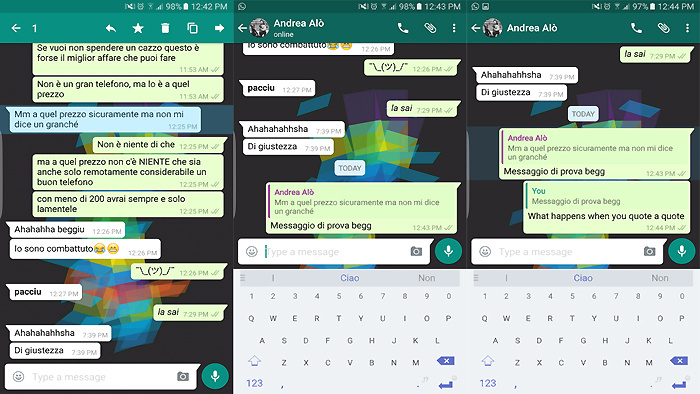 whatsapp quote beta