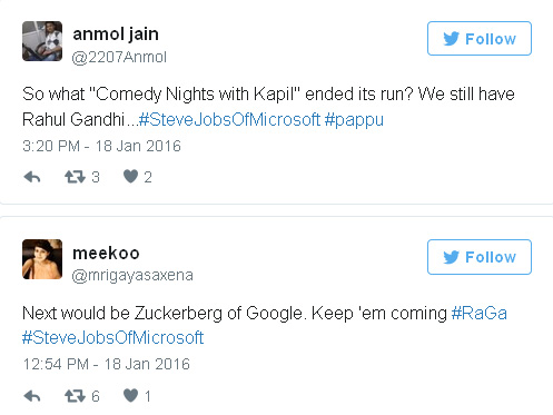 Rahul Gandhi tweets