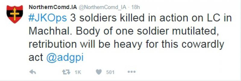 Indian Army Tweets