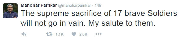 Manohar Parrikar Tweet