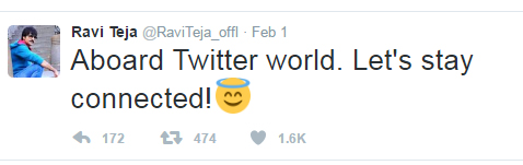 Ravi Teja Tweet