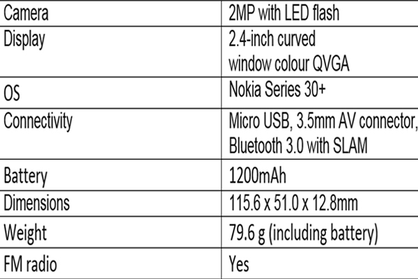 Nokia 3310 Smart Phone Specifications
