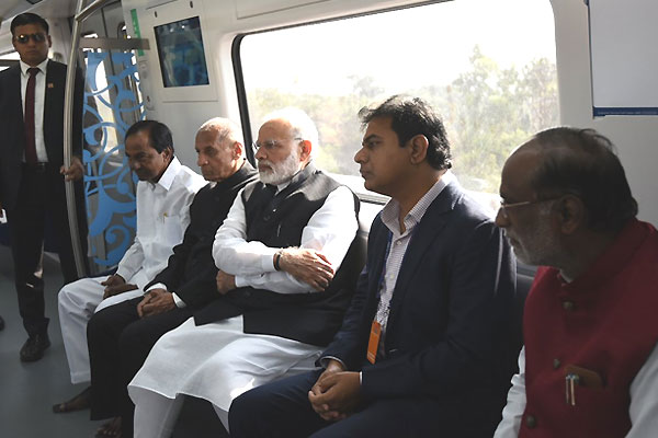 Narendra Modi Inaugurates Hyderabad Metro Rail Photos