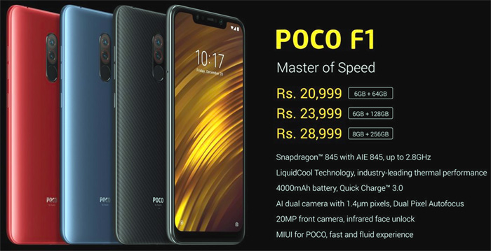 Xiaomi Poco F1 Specifications