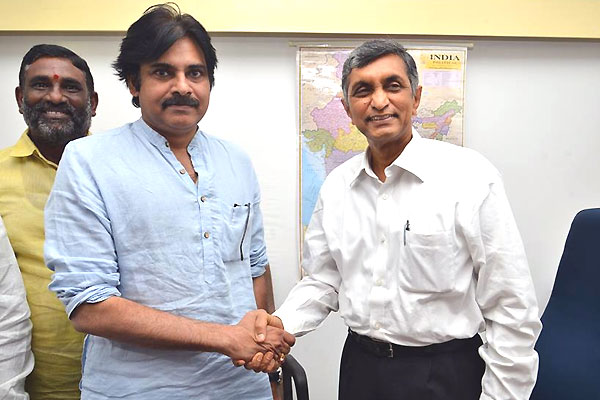 Pawan Kalyan Meet Jayaprakash Narayan Photos