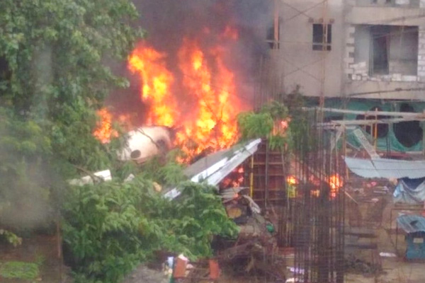 Chartered Plane Crash Mumbai