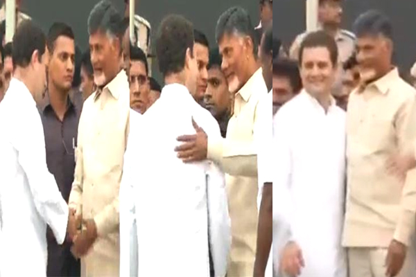 Chandra Babu Rahul Gandhi Photos