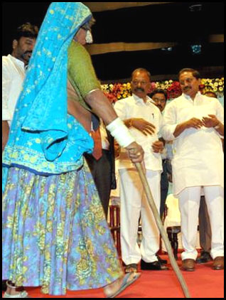 CM Kiran Kumar distributeed land to Landless Poor