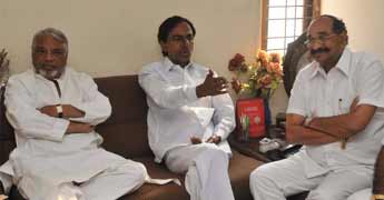 KCR, TRS merger with congress, KCR secret parleys with congress leaders