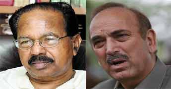 Veerappa Moily, Union Health Minister Gulam Nabi Azad, AP incharge