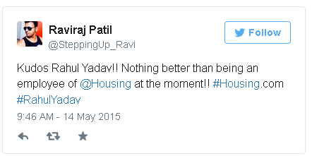 Housing.com CEO Rahul Yadav Tweet