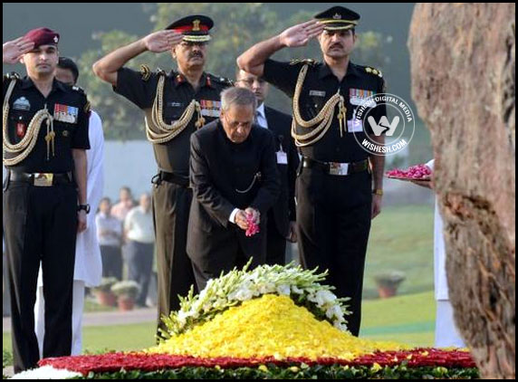 Pranab Mukherjee at Indira Gandhi Shakti Ghat