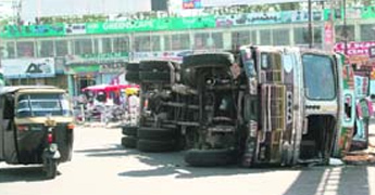 Amok lorry runs over pedestrians 8 injured 3 very critical
