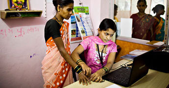 Human ATM for remote villages in India