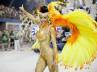 Carnival 2013, Sambadrome, colorful dazzling brazilian carnival starts flamboyantly, Brazilian