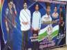 ysrc flexis venkatesh, ysrc flexis venkatesh, ysrc activists are hysteric fans of actors, Ntr flexi row