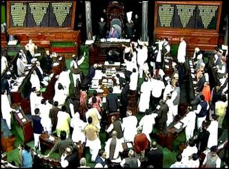 Samaikyandhra Protests Rock Parliament