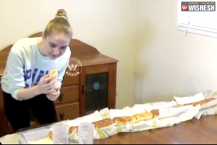 Watch: 5 feet Sandwiches eaten in shocking time