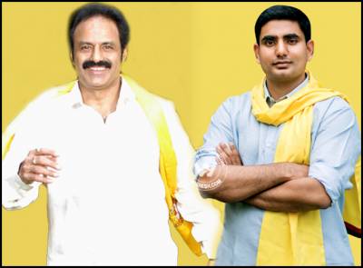 Balakrishna, Nara Lokesh reach Delhi