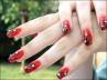 Put on two coats of the coral polish, Put on two coats of the coral polish, try these funky nail art ideas, Nail art