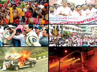 People&#039;s agitation Jai Telangana: T March 