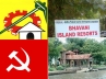 Bhavani island’s lease opposed, Bhavani island’s lease opposed, parties oppose bhavani island s lease to ganta, Land lease