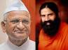 Anna hazare&Baba Ramdev joint rally, Anna hazare&Baba Ramdev joint rally, anna ramdev baba to take out joint rally in june, Ramdev baba