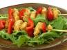 Healthy Chicken Kebabs, honey gives a natural glaze, healthy chicken kebabs for dieters, Grilled chicken