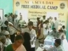 free medical camp, NATA president AVN Reddy, 4000 patients benefited with free health camp in parkal, Nata president avn reddy