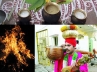 gangireddulavadu, Bhogi in Vishakhapatnam, bhogi mantalu on visakhapatnam beech people celebrate sankranthi, Sambar