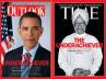 US presidential election, Outlook coverpage, tit for tat outlook tags obama as the underachiever, Time magazine