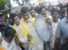 TDP, Gandhi march, vastunna mee kosam walks into eleventh day, Gandhi jayanti