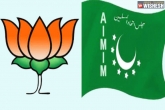 Telangana, BJP leaders, bjp in telangana to joins hands with aimim, Bjp lead