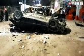 Bharat Nagar Flyover CCTV, Bharat Nagar Flyover, one dead after car rams off bharat nagar flyover, Bharat nagar flyover accident