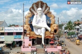 new look, biggest statue, biggest sai baba statue installed in machilipatnam, Machilipatnam mp