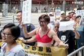 Bra protest in Hongkong, breast protest, bra protest in hongkong, Viral news