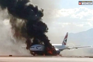 British airways plane caught fire