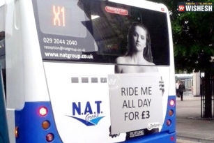 Bus poster promoting rapes