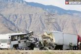 tractor, passengers, california tour bus crash 13 killed 31 injured, California