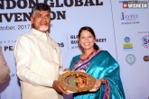 Chandrababu Naidu, AP CM, chandrababu receives prestigious golden peacock award, Nara bhuvaneswari