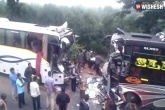 Chittoor bus accident, Chittoor bus accident updates, two dead 25 injured after two buses collide in chittoor district, Buses