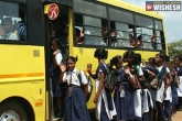Telangana Government, Free Transport To School Students, telangana govt to provide free school transport to 17000 students, Ranjeeva acharya