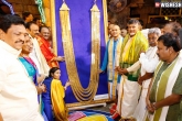 Sahasra Nama Kasula Haram latest, golden garland, nri donates rs 8 cr worth garland for lord balaji, Lord balaji