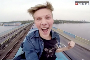 Watch: Ride on the top of metro train